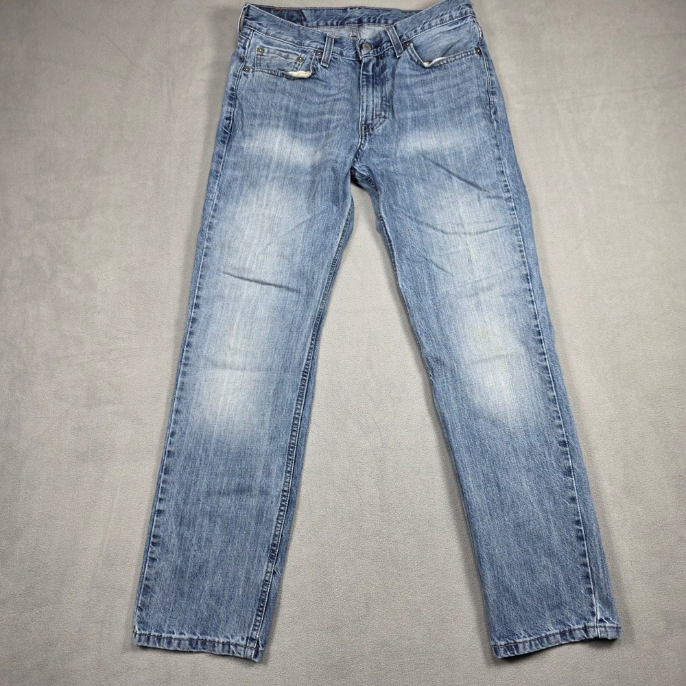 Levi's Jeans Men 30x29 Blue Straight Leg 514 Light Wash